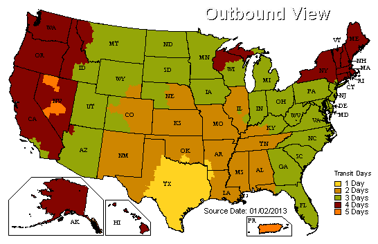 UPS Service Map